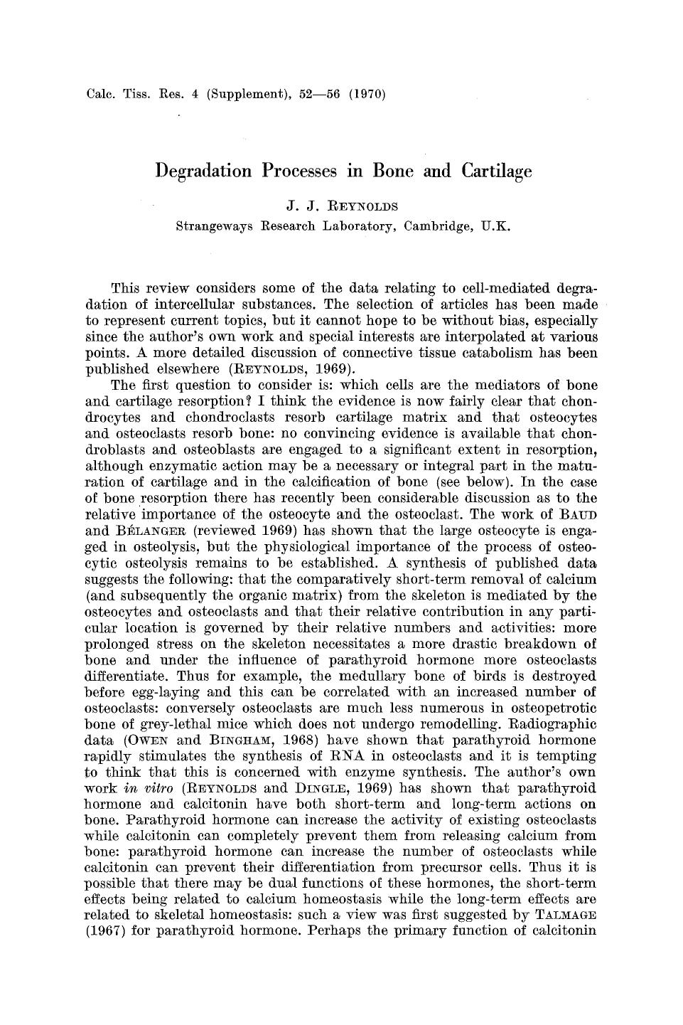 Degradation processes in bone and cartilage by Unknown