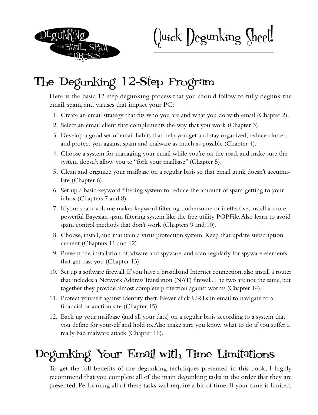 Degunking Your Email, Spam, and Viruses by Jeff Duntemann