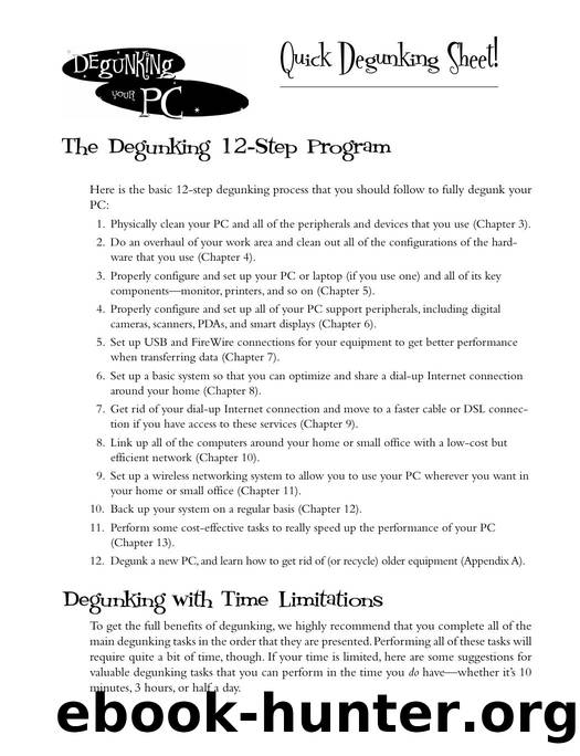Degunking Your PC by Joli Ballew; Jeff Duntemann