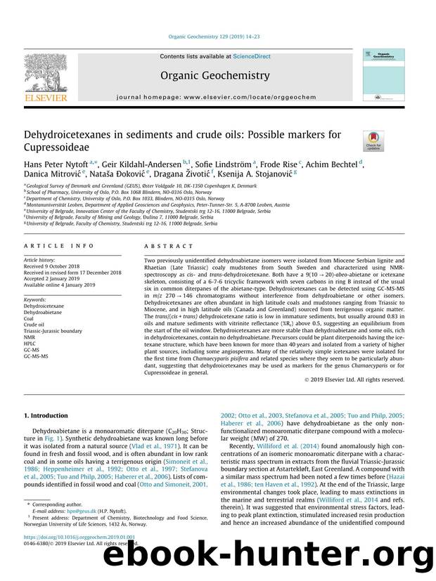 Dehydroicetexanes in sediments and crude oils: Possible markers for Cupressoideae by unknow