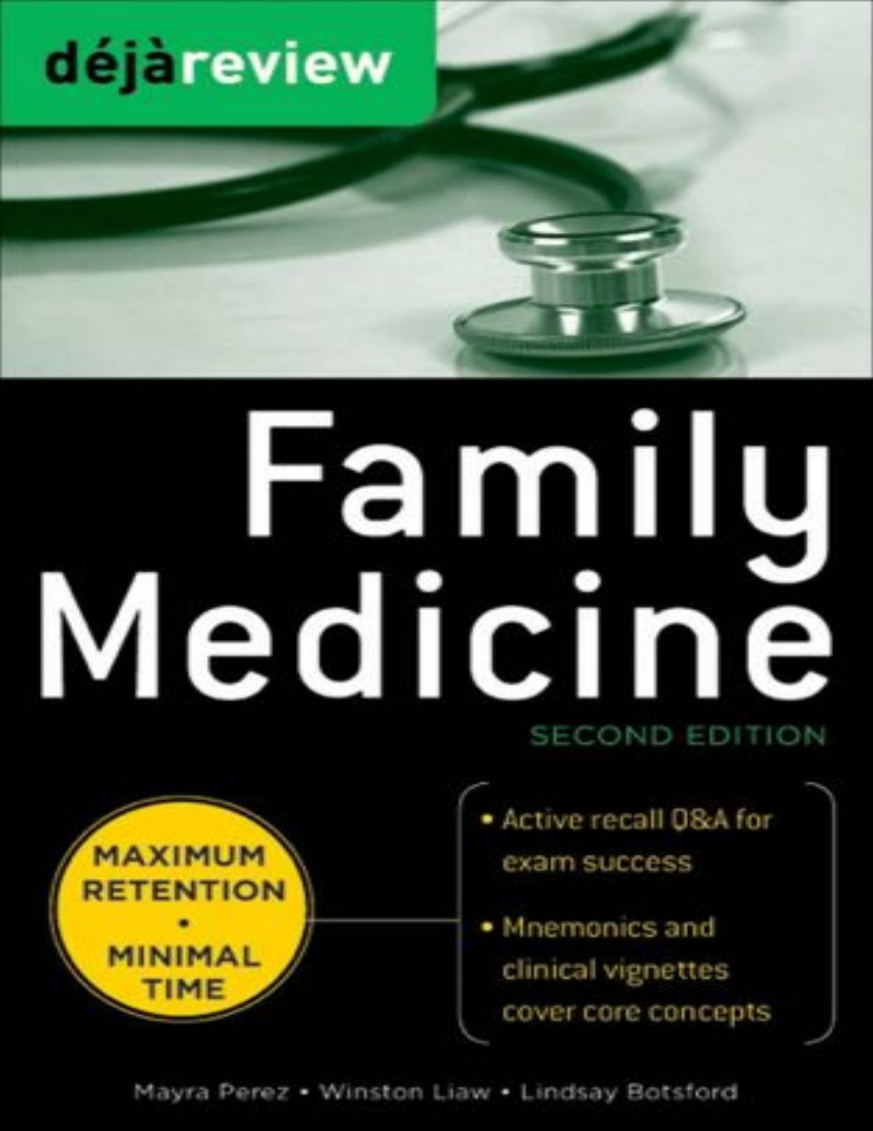 Deja Review Family Medicine, 2nd Edition (Repost) by Mayra Perez Winston Liaw Lindsay Botsford