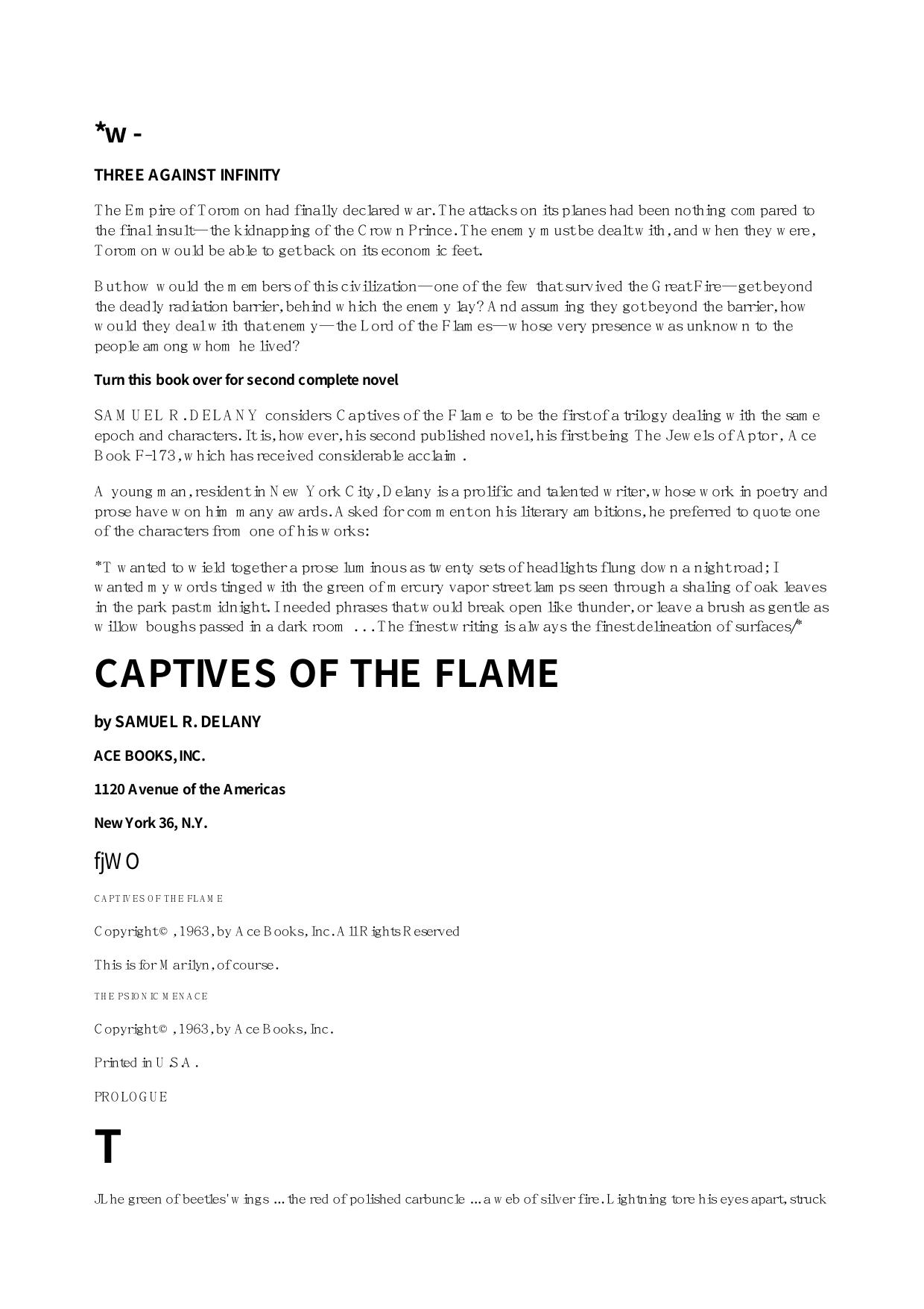 Delany, Samuel R - The Fall Of The Towers 4 - Captives of the Flame by Delany Samuel R