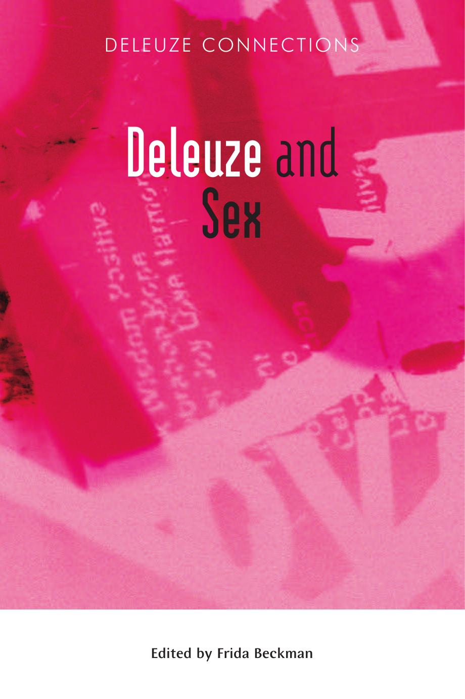 Deleuze and Sex by Frida Beckman