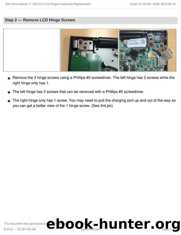 Dell Chromebook 11 CB1C13 LCD Hinged Assembly Replacement by Unknown