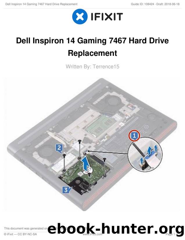 Dell Inspiron 14 Gaming 7467 Hard Drive Replacement by Unknown