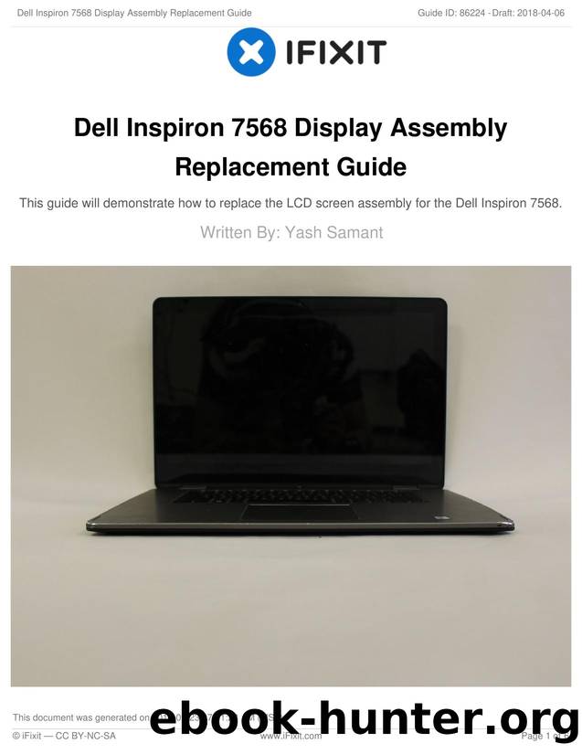 Dell Inspiron 7568 Display Assembly Replacement Guide by Unknown