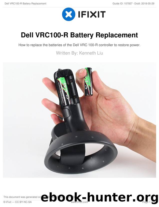 Dell VRC100-R Battery Replacement by Unknown