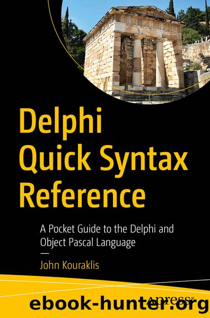 Delphi Quick Syntax Reference by John Kouraklis