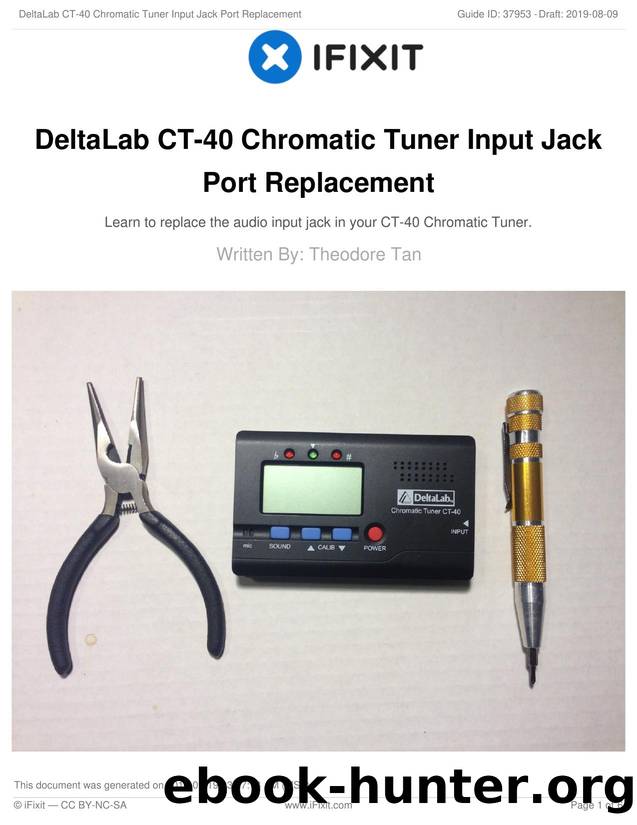 DeltaLab CT-40 Chromatic Tuner Input Jack Port Replacement by Unknown