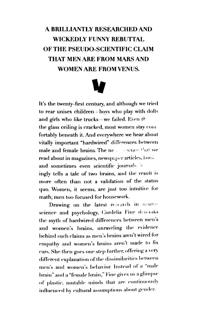 Delusions of Gender: How Our Minds, Society, and Neurosexism Create Difference by Cordelia Fine
