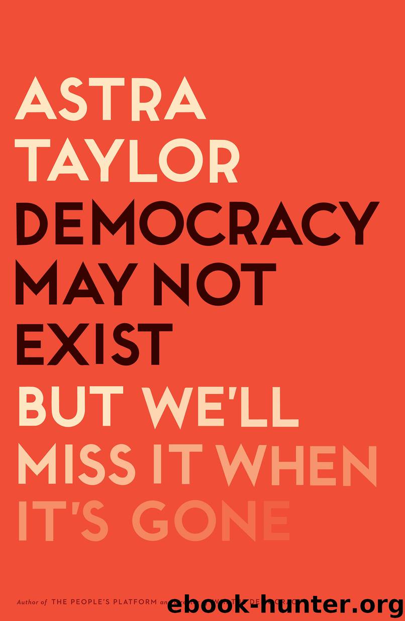 Democracy May Not Exist, but We'll Miss It When It's Gone by Astra Taylor