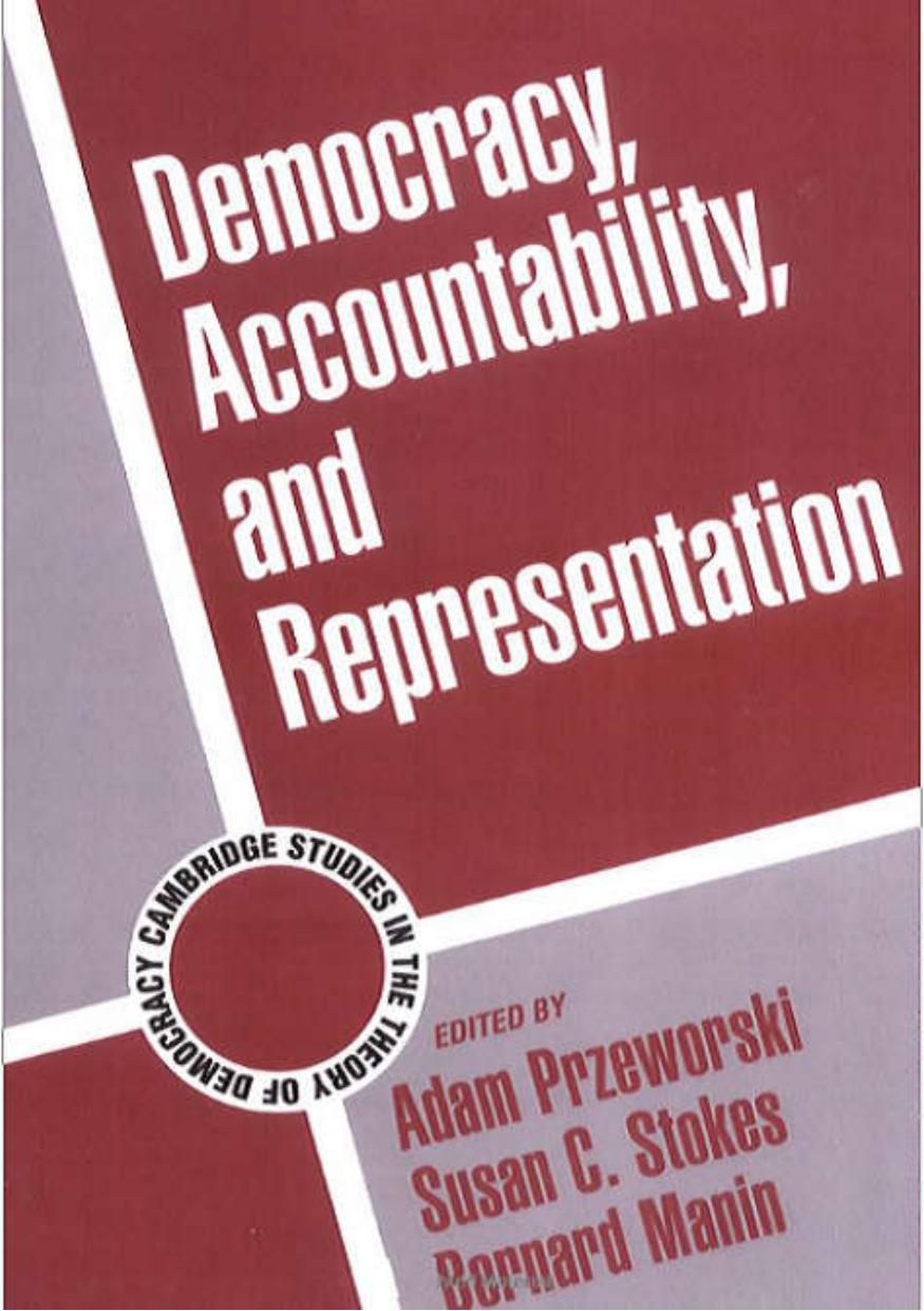 Democracy, Accountability, and Representation by Adam Przeworski Susan C. Stokes