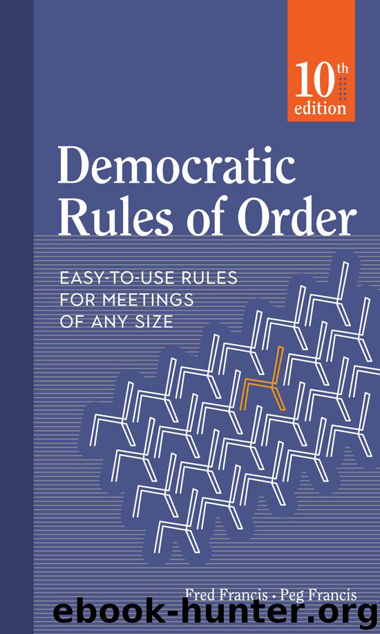 Democratic Rules of Order by Peg Francis