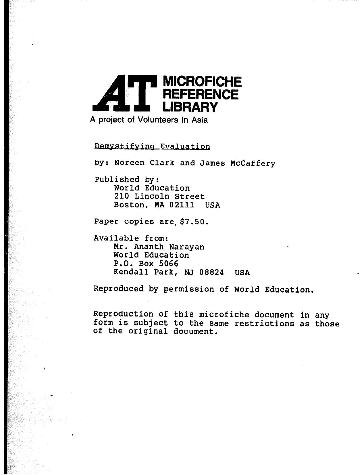 Demystifying Evaluation by Unknown