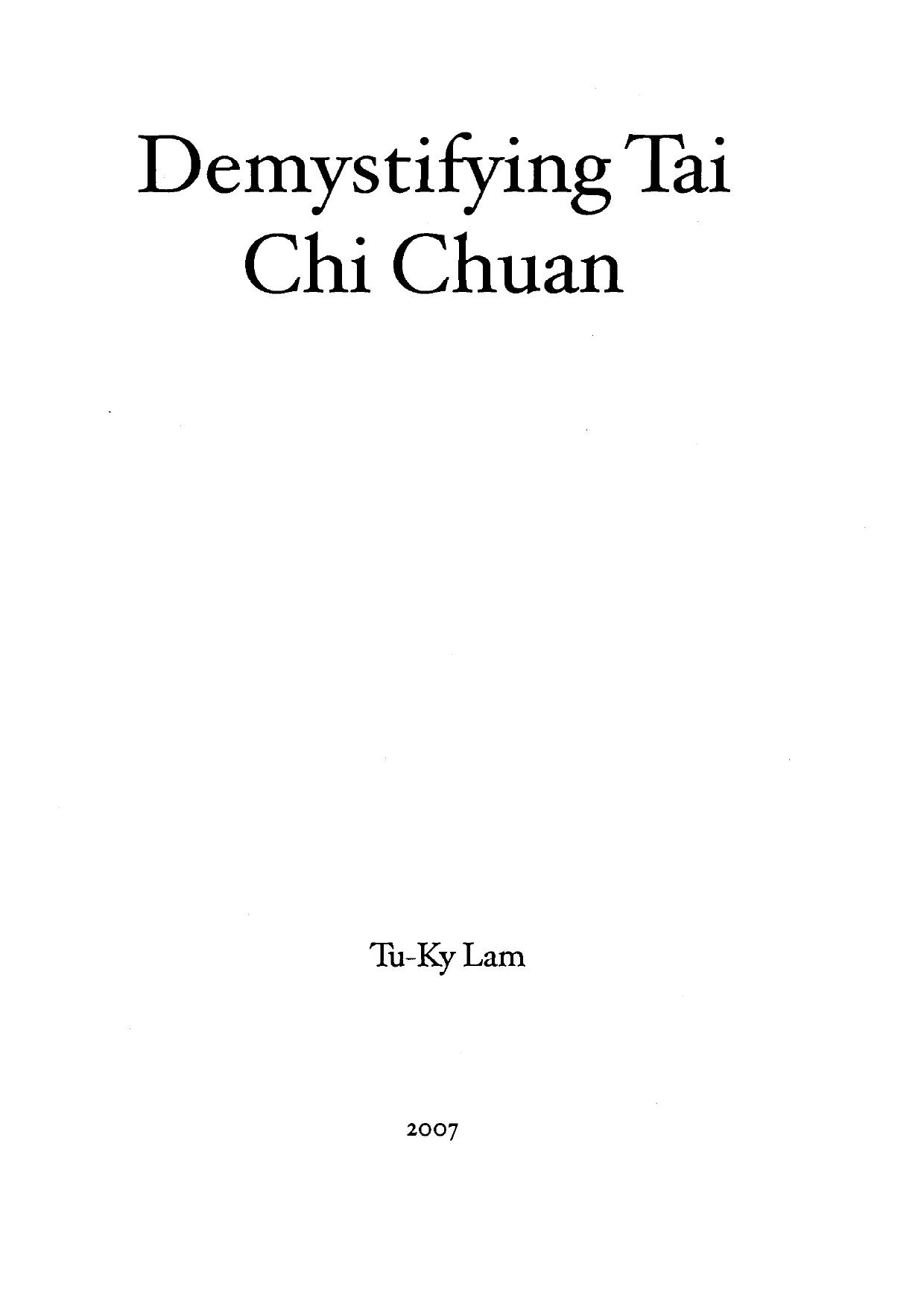 Demystifying tai chi chuan by Tu-Ky Lam