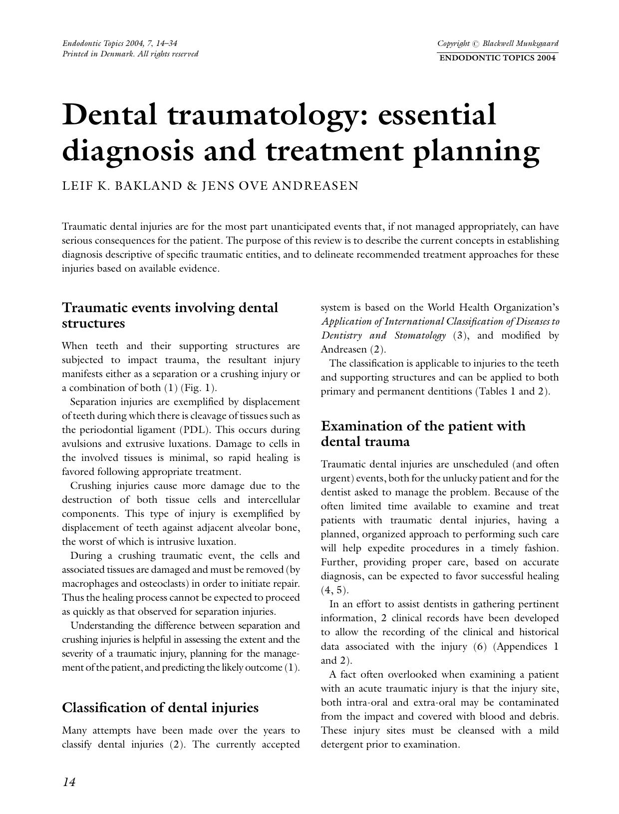 Dental traumatology essential diagnosis and treatment planning by Unknown