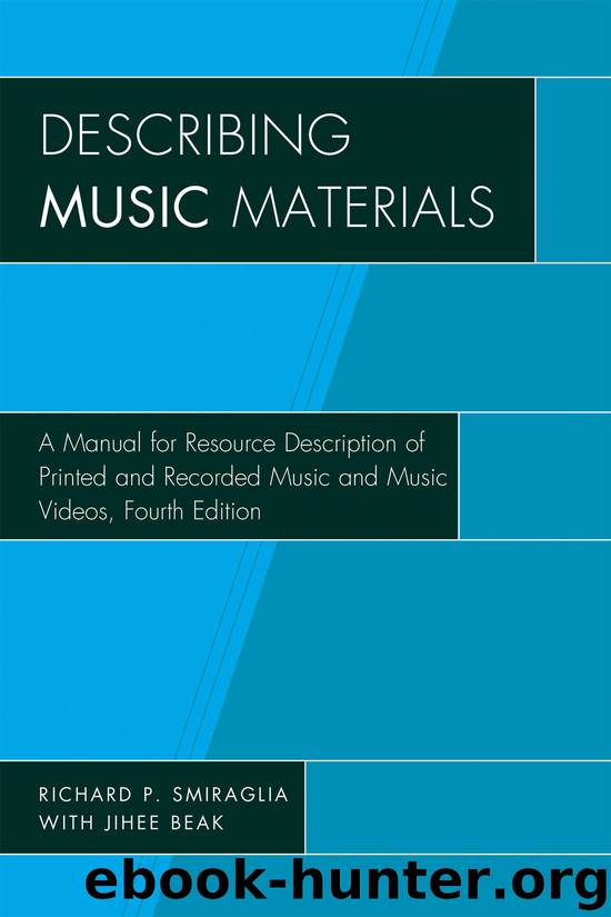 Describing Music Materials by Richard P. Smiraglia & Jihee Beak