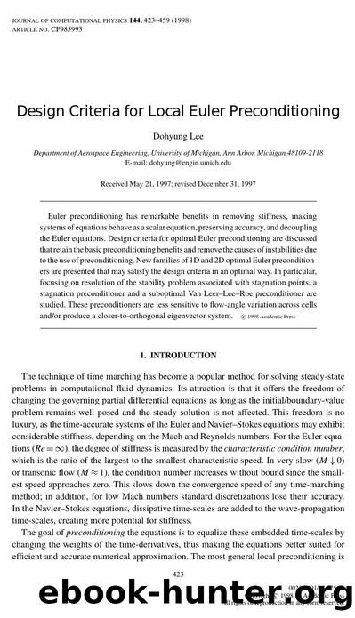 Design Criteria for Local Euler Preconditioning by Lee D