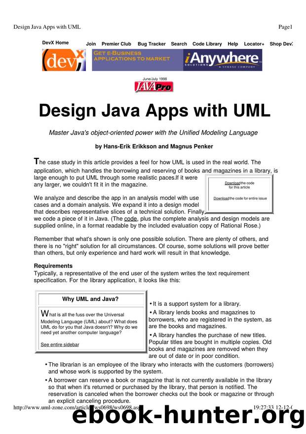 Design Java Apps with UML.72 dpi by Unknown