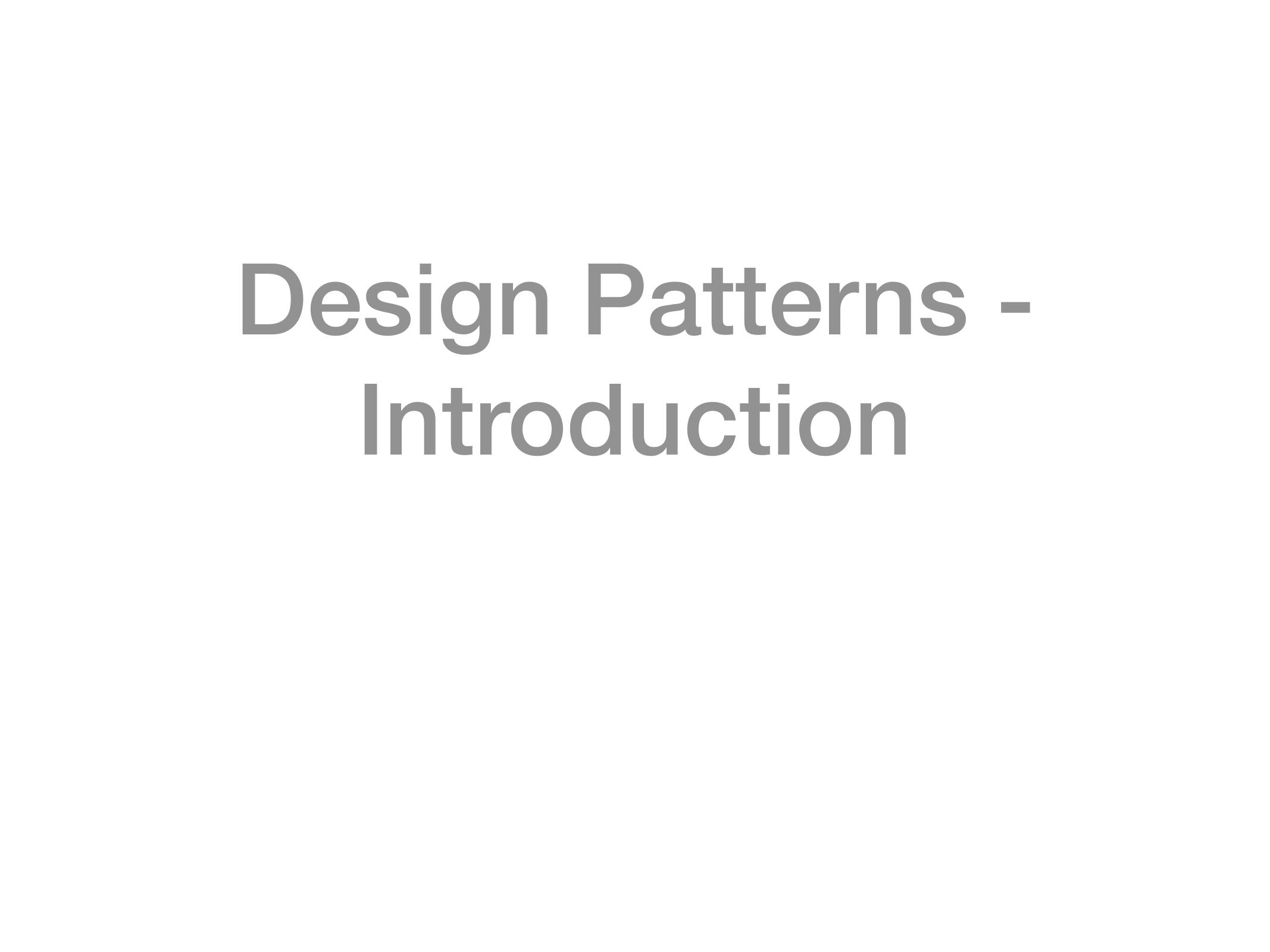 Design Patterns by Unknown