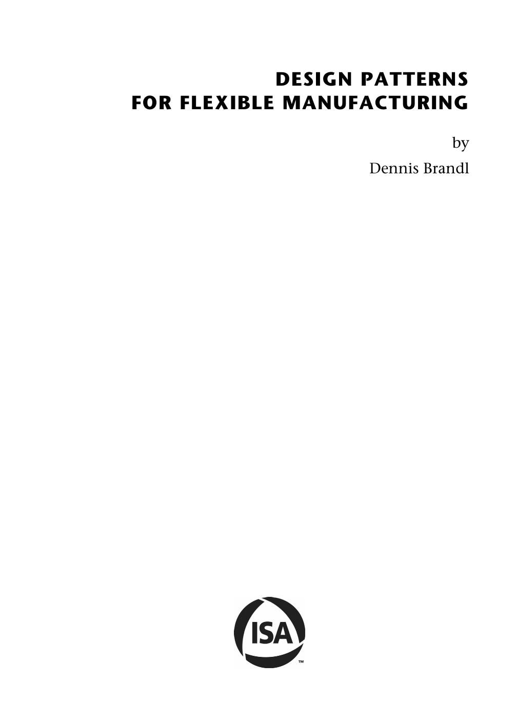 Design Patterns for Flexible Manufacturing by Brandl Dennis