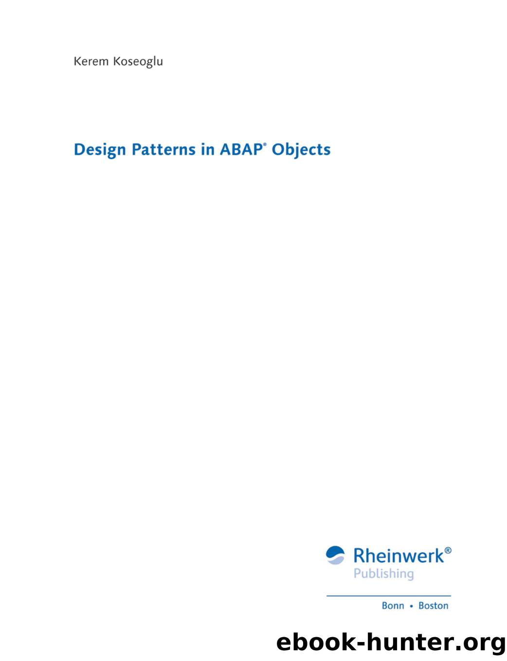 Design Patterns in ABAP Objects by Unknown