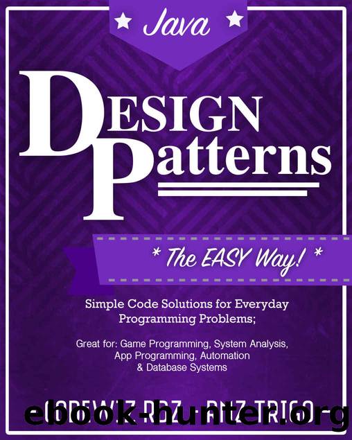 Design Patterns: The Easy Way, w Java Standard Solutions for Everyday Programming Problems; Great for: Game Programming, System Administration, App Programming, ... & Database Syst by CodeWiz RDZ & R.M.Z. Trigo