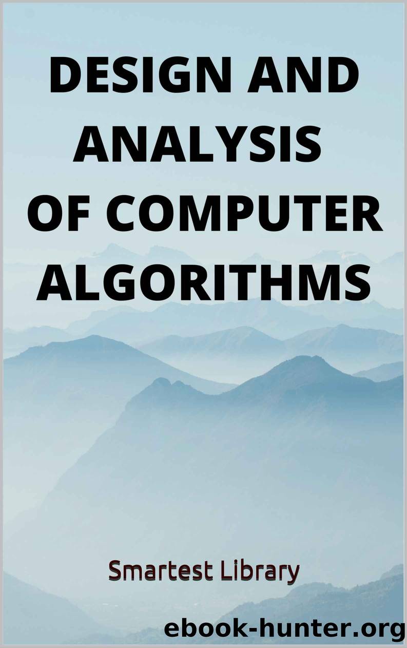 Design and Analysis of Computer Algorithms by Library Smartest