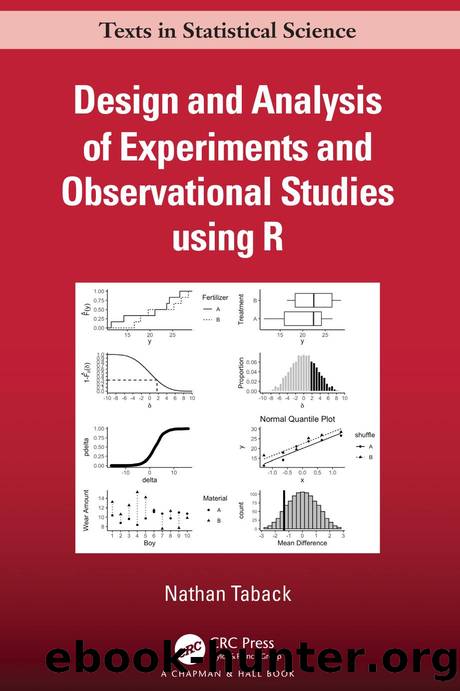 Design and Analysis of Experiments and Observational and Studies using R by Taback Nathan