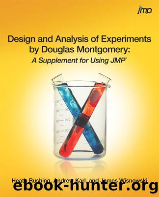 Design and Analysis of Experiments by Douglas Montgomery: A Supplement for Using JMP® by Heath Rushing