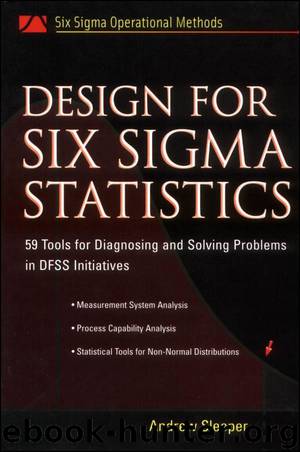 Design for Six Sigma Statistics by Andrew Sleeper