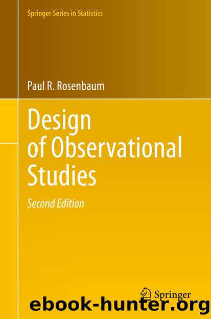 Design of Observational Studies by Paul R. Rosenbaum