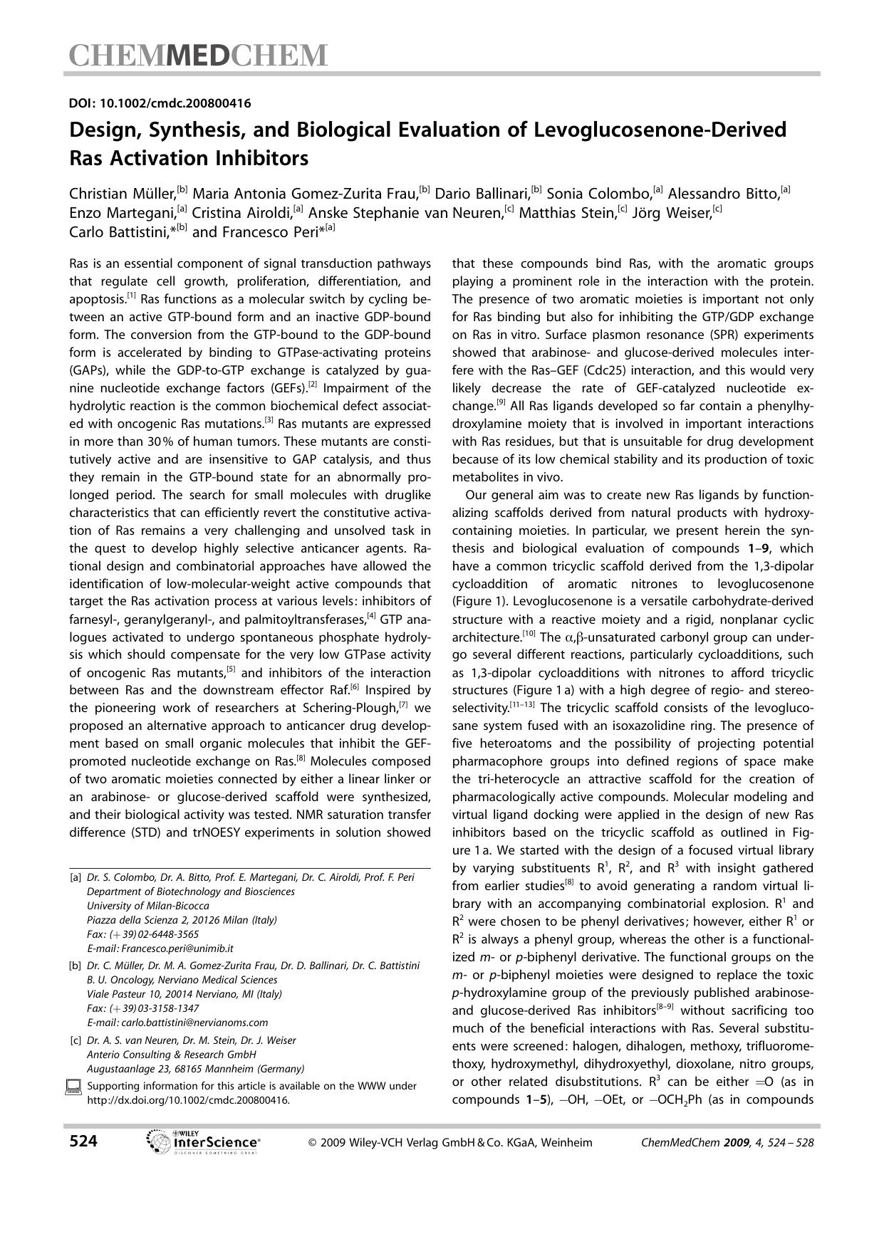 Design, Synthesis, and Biological Evaluation of Levoglucosenone-Derived Ras Activation Inhibitors by Unknown