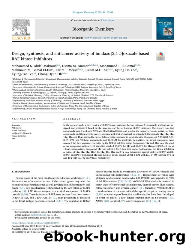 Design, synthesis, and anticancer activity of imidazo[2,1-b]oxazole-based RAF kinase inhibitors by unknow
