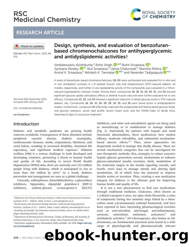 Design, synthesis, and evaluation of benzofuran-based chromenochalcones for antihyperglycemic and antidyslipidemic activities by unknow