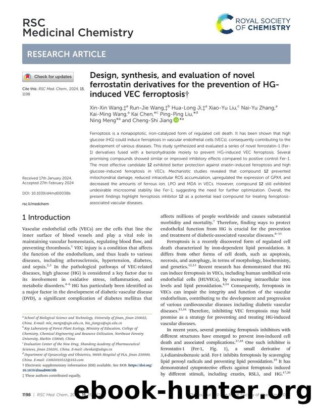 Design, synthesis, and evaluation of novel ferrostatin derivatives for the prevention of HG-induced VEC ferroptosis by unknow