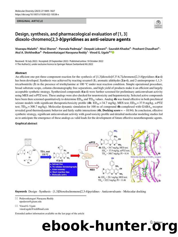 Design, synthesis, and pharmacological evaluation of [1, 3] dioxolo-chromeno[2,3-b]pyridines as anti-seizure agents by unknow