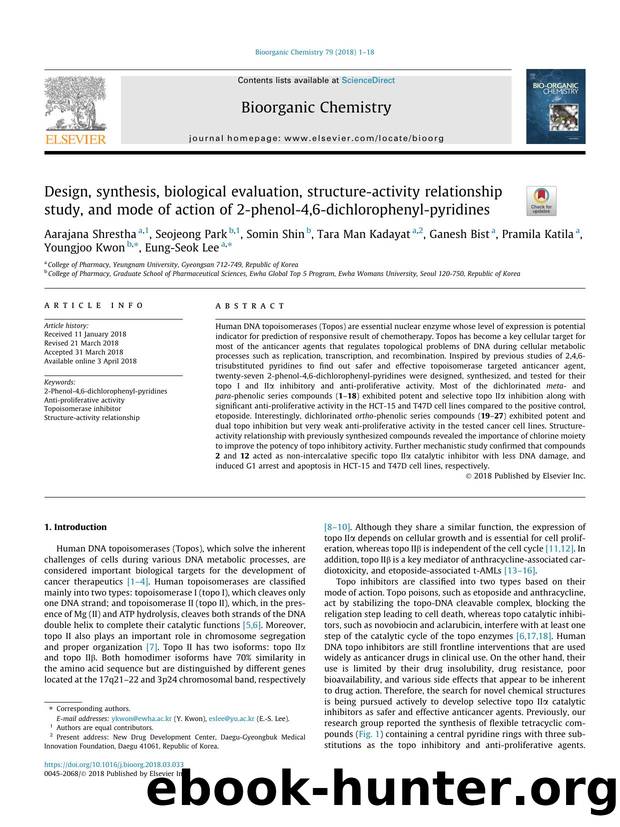 Design, synthesis, biological evaluation, structure-activity relationship study, and mode of action of 2-phenol-4,6-dichlorophenyl-pyridines by unknow