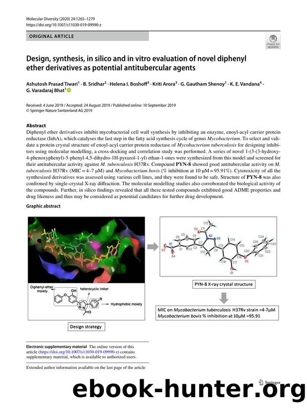 Design, synthesis, in silico and in vitro evaluation of novel diphenyl ether derivatives as potential antitubercular agents by unknow