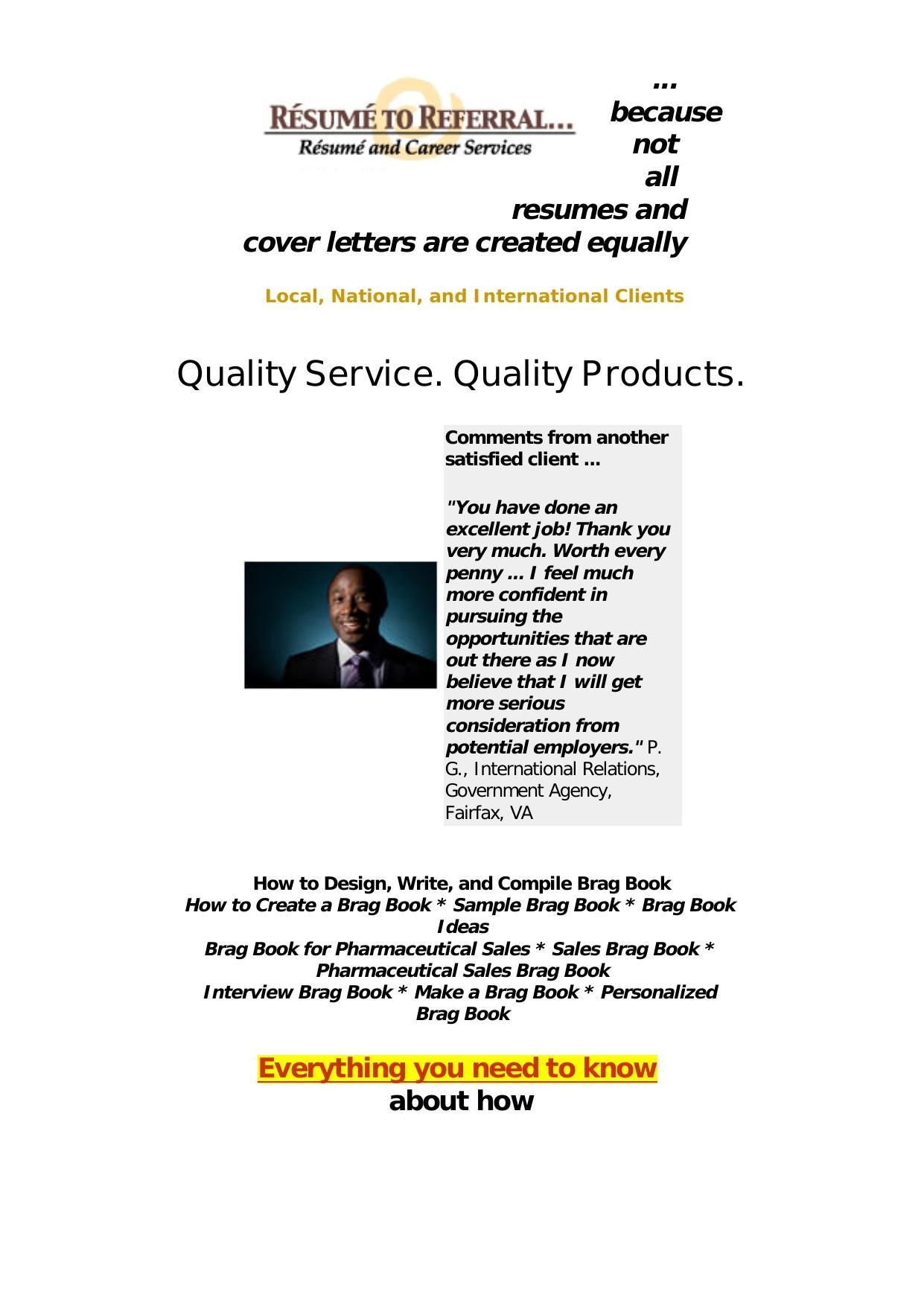 Design-Write-Compile A Quality Brag Book.. by Best of Kuszter's Collection