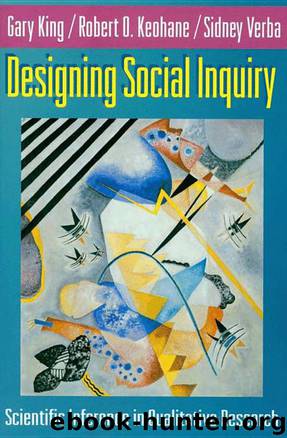 Designing Social Inquiry: Scientific Inference in Qualitative Research by Gary King & Robert O. Keohane & Sidney Verba