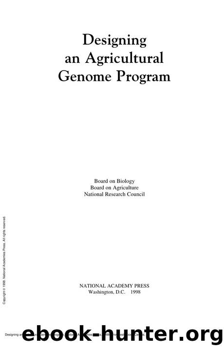 Designing an Agricultural Genome Program by National Research Council; Board on Agriculture; Board on Biology
