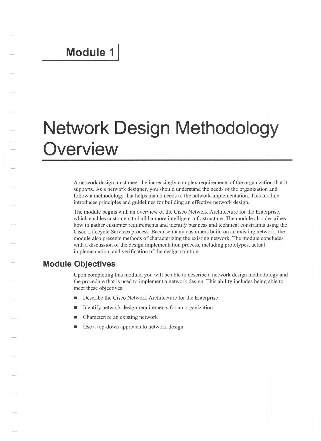 Designing for Cisco Internetwork Solutions Student Guide (CCDA DESGN 640-864) v2.1 Module 1 by Unknown