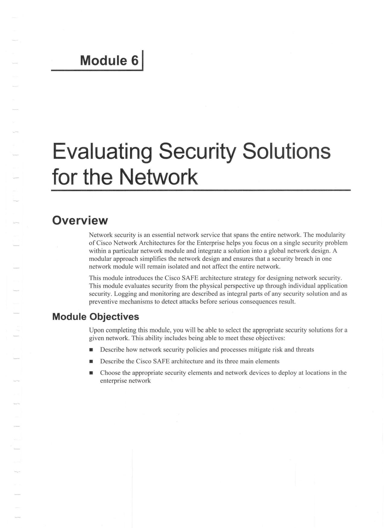 Designing for Cisco Internetwork Solutions Student Guide (CCDA DESGN 640-864) v2.1 Module 6 by Unknown