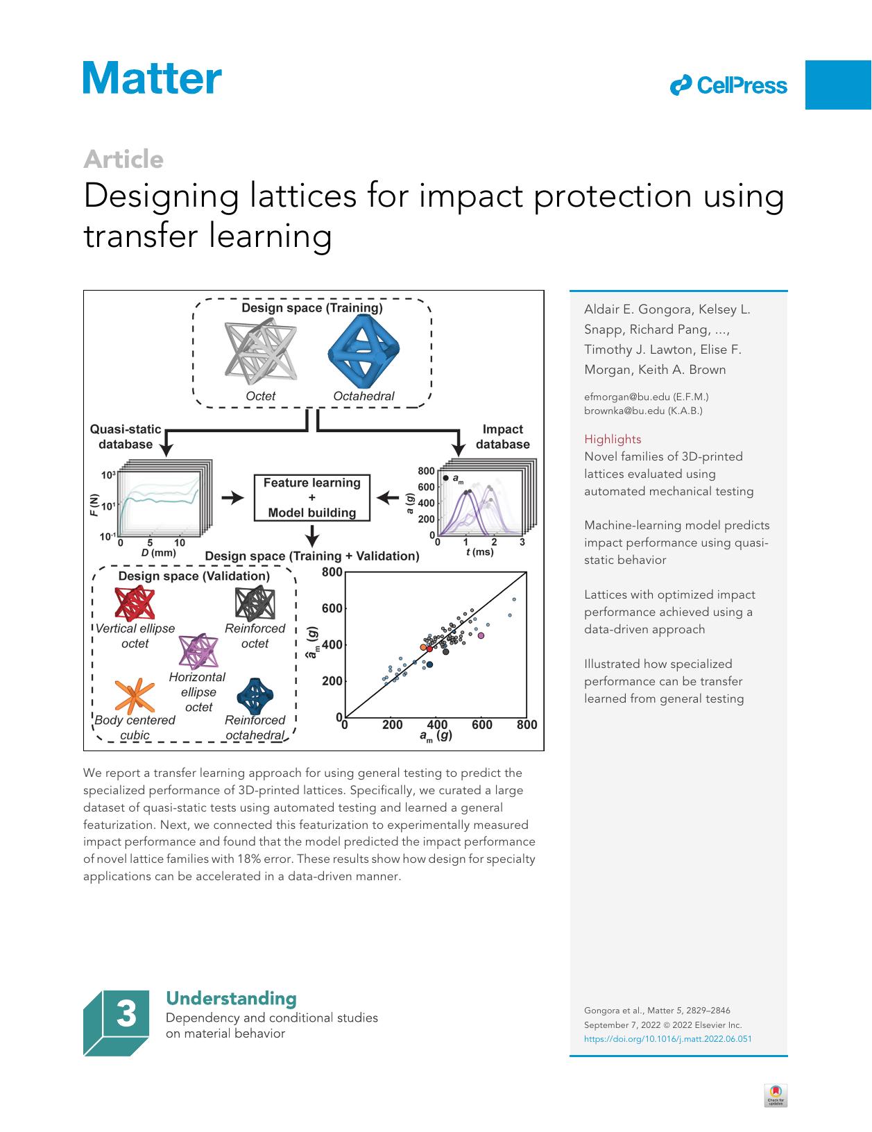 Designing lattices for impact protection using transfer learning by unknow