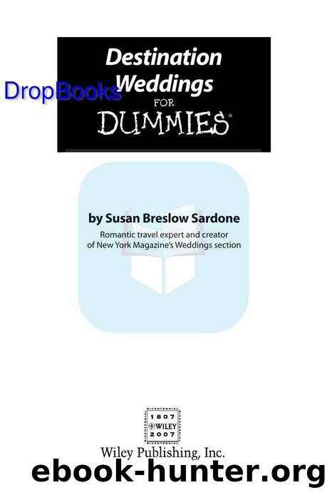 Destination Weddings for Dummies ISBN by 0470129956 DropBooks APP