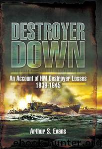 Destroyer Down: An Account of HM Destroyer Losses 1939 - 1945 by Arthur S. Evans