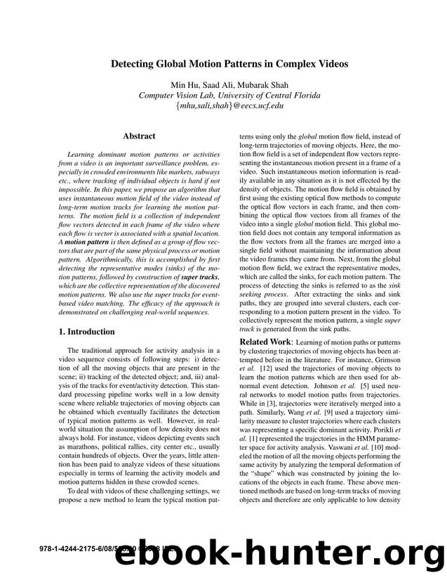 Detecting Global Motion Patterns in Complex Videos by 