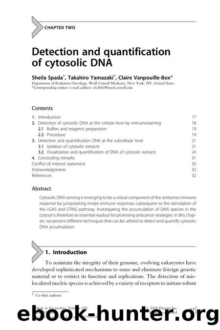 Detection and quantification of cytosolic DNA by Sheila Spada & Takahiro Yamazaki & Claire Vanpouille-Box