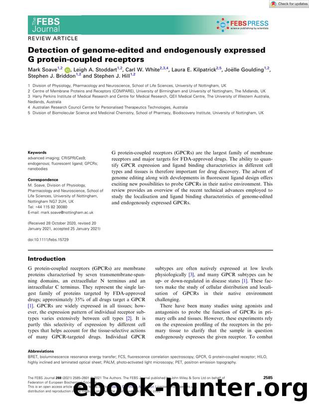 Detection of genomeâedited and endogenously expressed G proteinâcoupled receptors by Unknown
